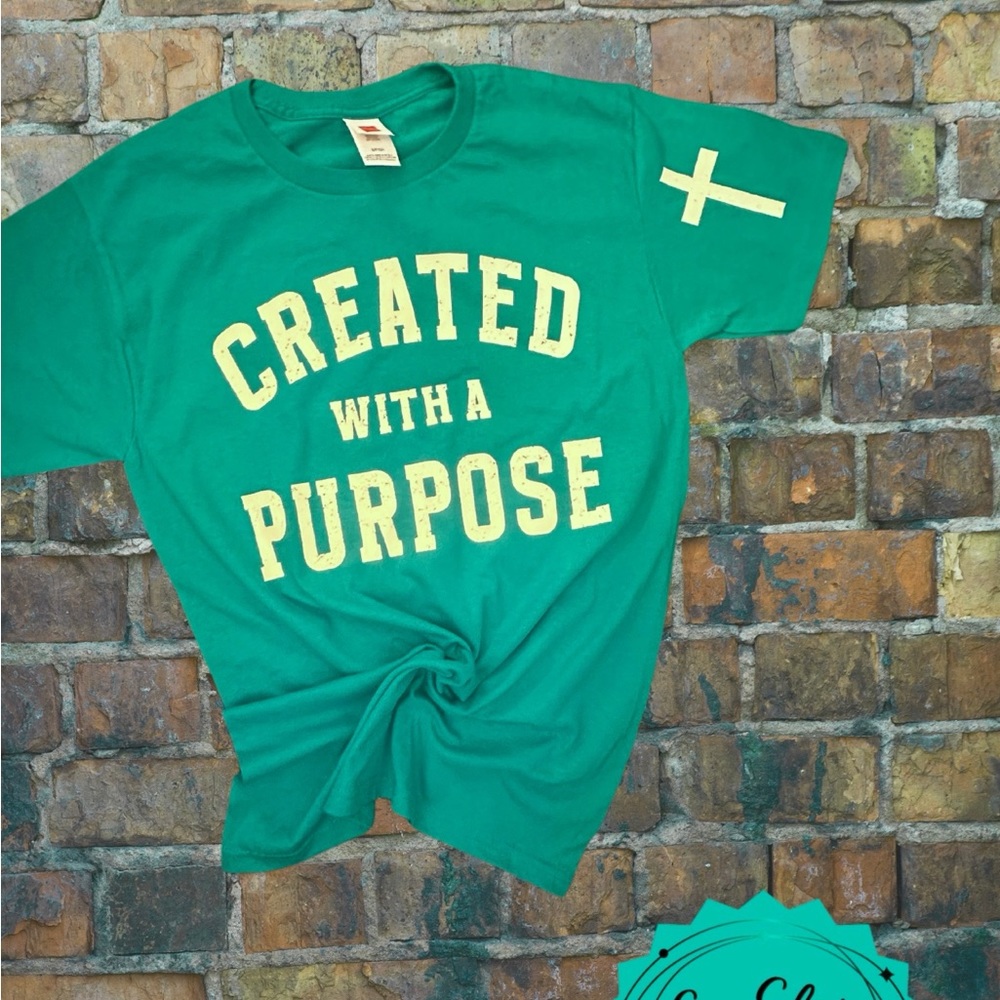 Created with a Purpose - Christian T-shirt
